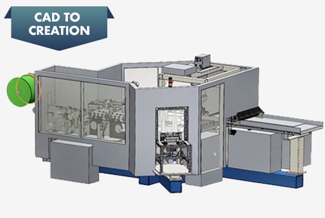 World's Fastest Face Shield Automation CAD Drawing