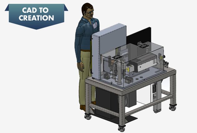 Automated Laser Part Marker With Pallet Loader CAD Drawing