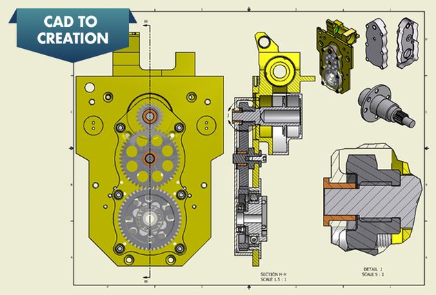 Aerospace and Defense Industry Project CAD Drawing